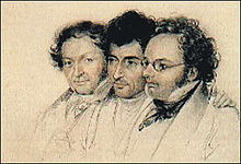 Schubert mit Hüttenbrenner und Jenger