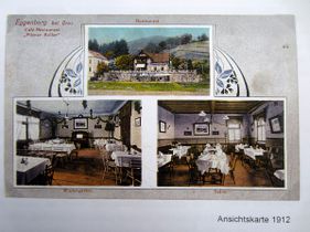 Die Gasträume - Ansichtskarte um 1912