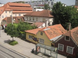 Das Grätzl an der Ecke Langegasse (Foto Laukhardt 2010)