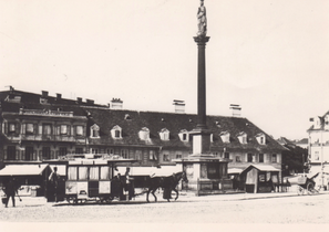 Mariensäule und erste Bim am Jakominiplatz 1878 - 1878