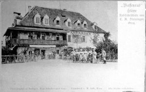 Die Radfahrschulde Steininger 1910 - Foto BTA