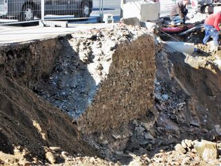 Mauer Grabenstraße von Süden 2021