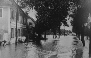 Hochwasser am 22. Mai 1938 (Archiv Pachler)