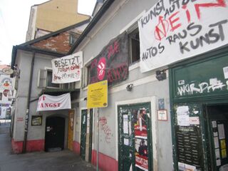 Besetzung: Proteste an der Fassade 2020