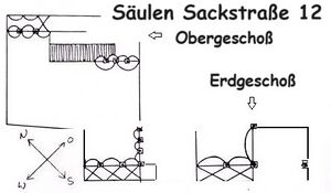 Säulen im Krebsenkeller-Hof (Laukhardt) - 2023
