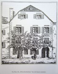 Das alte Haus um 1900 (Slg. Heikenwälder)